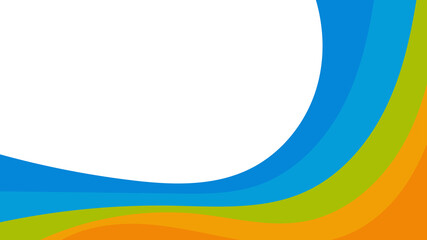 Abstract colorful background of color waves. Template for flyer, cover or banner