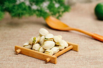 A picture of pistachio nuts ready to eat