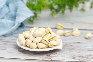 A picture of pistachio nuts ready to eat