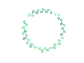 シンプルな葉のリースのフレーム