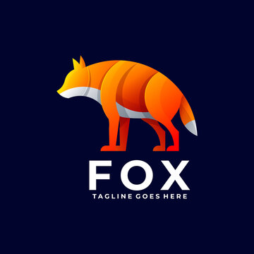 Colorful Fox Logo design vector template.