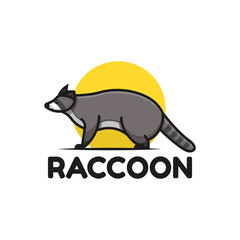 Cute Raccoon logo template.
Suitable for Creative Industries, Company, Multimedia, Entertainment, Education, Shop 
and other related business.