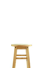 Wooden chair on a white background