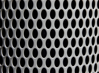 Close-up view of metal grille