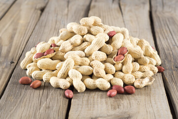 peanuts in a wooden 