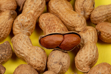 heap of peanuts in shell
