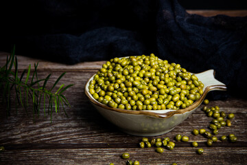 Shoot mung beans up close