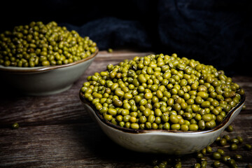 Shoot mung beans up close