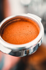 Portafilter Full Of Ground Coffee