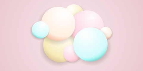 Vector design of abstract colorful balls background