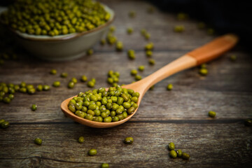 Shoot mung beans up close