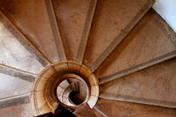 spiral staircase in a church