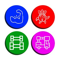 bodybuilder icon set