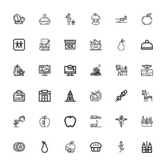 Editable 36 apple icons for web and mobile