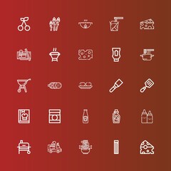 Editable 25 gourmet icons for web and mobile