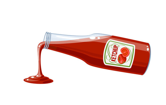 Tomato ketchup bottle pouring sauce, vector illustration cartoon icon isolated on white. Stock Vector | Adobe Stock Tomato ketchup bottle pouring sauce, vector illustration cartoon icon isolated on white. Stock Vector | Adobe Stock