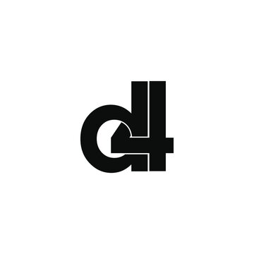 d4 letter original monogram logo design