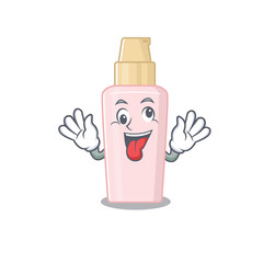 A mascot design of foundation having a funny crazy face