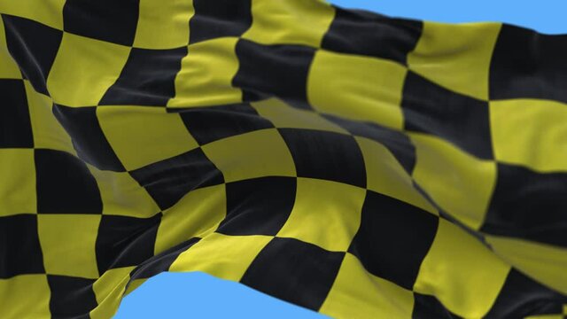 4k Checkered Race Flag Check Flag wavy silk fabric fluttering Racing Flags;seamless looped waving background.Silk cloth fluttering in wind.3D digital animation plaid Formula One car motor sport.