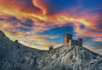 Fototapeta premium castle on the hill