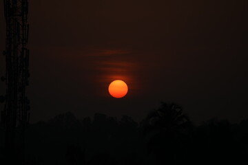 sunset in the mountains