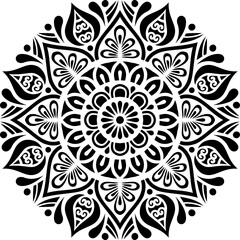 Mandala Pattern Stencil doodles sketch - 358216582