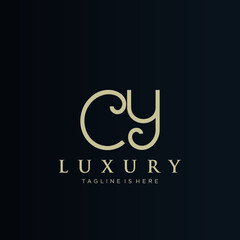 Fototapeta na wymiar CY Luxury initial letter logo design