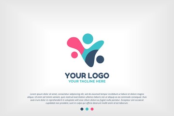 Youth People Logo Template