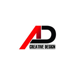 Letter AD logo design vector. monogram logo vector illustration.