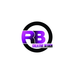 Letter RB circle logo design vector. monogram logo vector illustration.