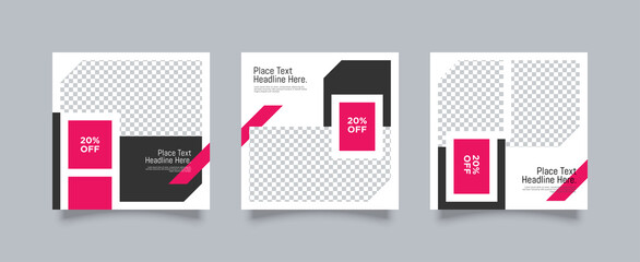 Trendy fashion social media post template 