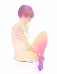 水着を着た女性