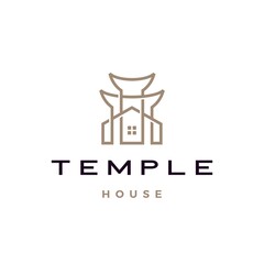 temple house logo vector icon illustration