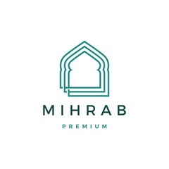 mihrab logo vector icon illustration