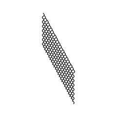 Barbed wire perimeter fence icon eps ten