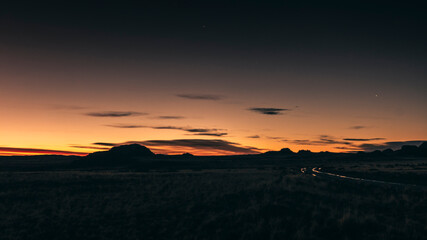 sunrise over the mountains