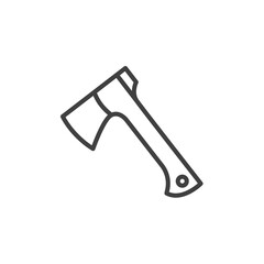 Modern axe line icon. linear style sign for mobile concept and web design. Ax outline vector icon. Symbol, logo illustration. Vector graphics