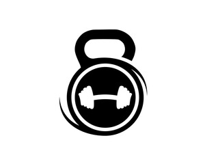 dumbbell inside in the kettle bell