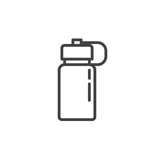 Thermos flask line icon. linear style sign for mobile concept and web design. Vacuum water bottle outline vector icon. Symbol, logo illustration. Vector graphics