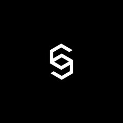 Obraz premium S, GG, GC, SGC, SGG, GSC, GSG initials geometrical logo and vector icon