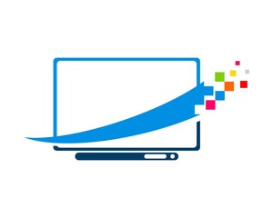 Modern Television with swoosh