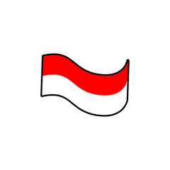 Indonesian flag vector design template illustration