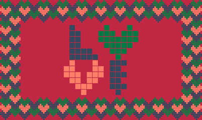Love Pixel Art Pattern