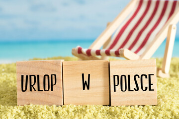 Strand und Slogan Urlaub in Polen