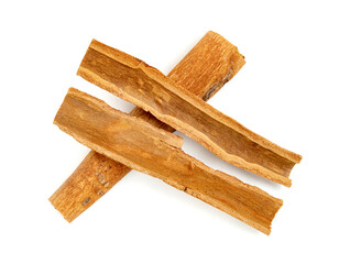 cinnamon sticks isolated on white background