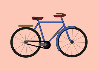 Basic Bicycle Drawing Isolated