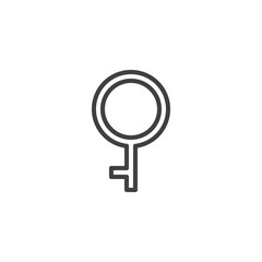 Demigirl gender line icon. linear style sign for mobile concept and web design. Demigirl outline vector icon. Symbol, logo illustration. Vector graphics