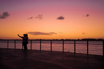 Fototapeta premium Sunset in a viewpoint