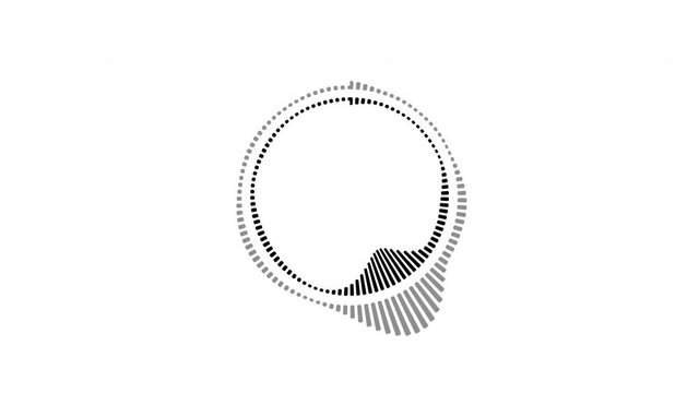 Sound wave isolated on white background. black color digital sound wave equalizer. Audio technology wave concept and design under the concept of black and white emphasize simplicity.