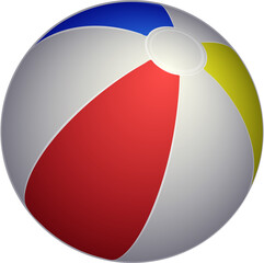 Vector Beach ball Icon. Realistic vector illustration of Beach ball for web, logo, icon, app, UI. Isolated on white.